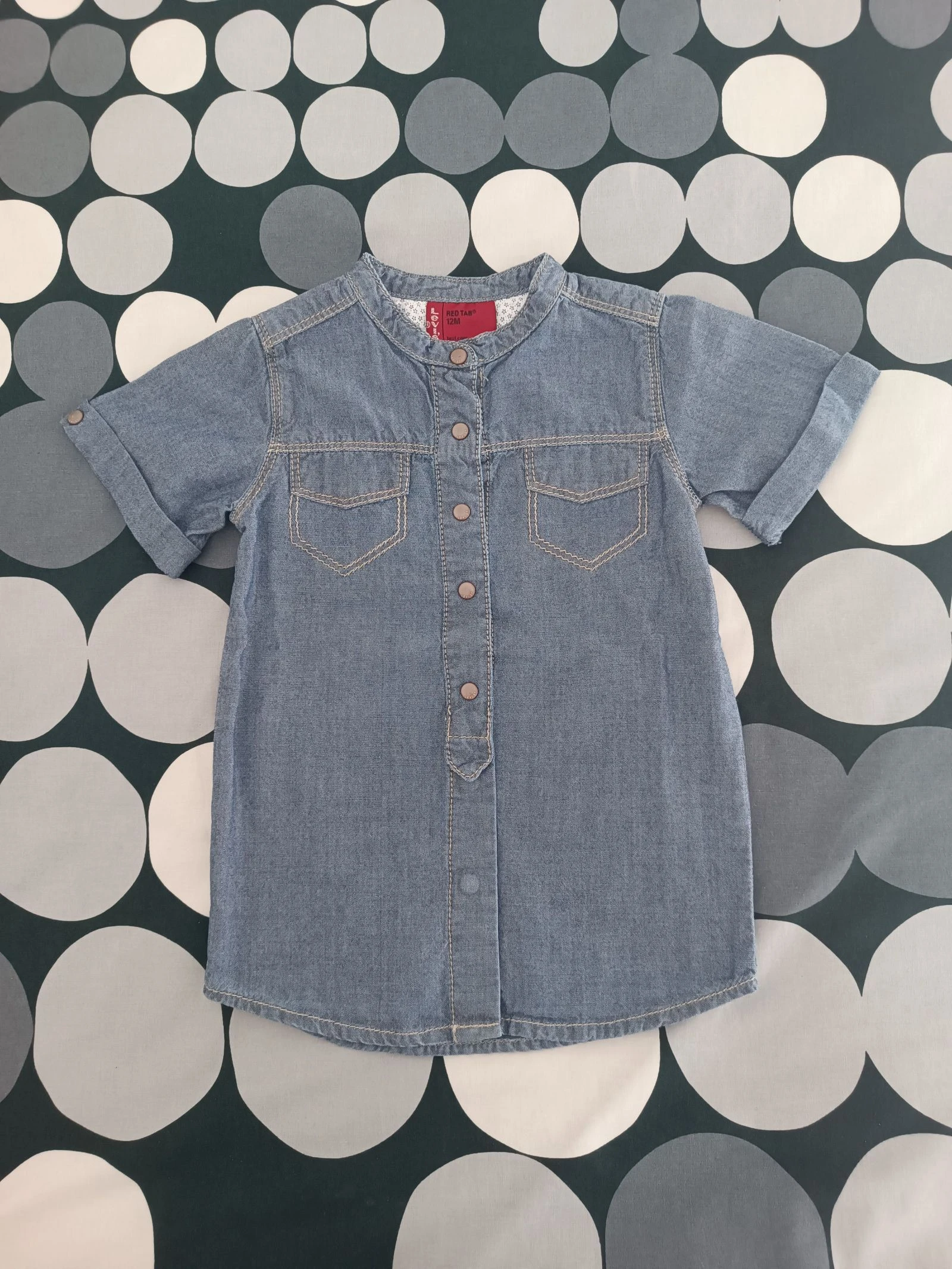 Vestido estilo ganga fina da Levi's 12 meses